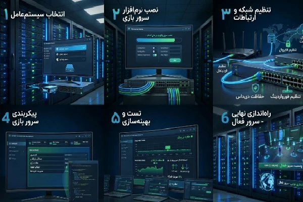 مراحل کامل راهاندازی سرور بازی آنلاین